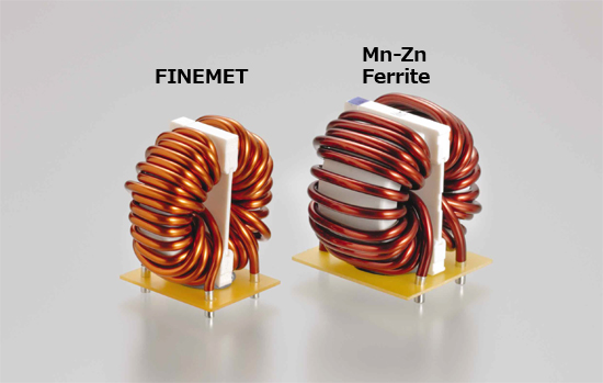 写真:FINEMET、Mn-Zn Ferrite
